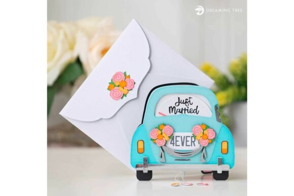 Download Just Married Reveal Card SVG - Married Collection