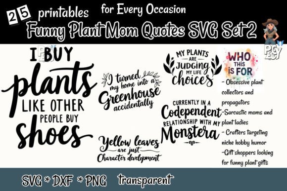Download Funny Plant Mom Quotes SVG Set 2 - Premium Bundle